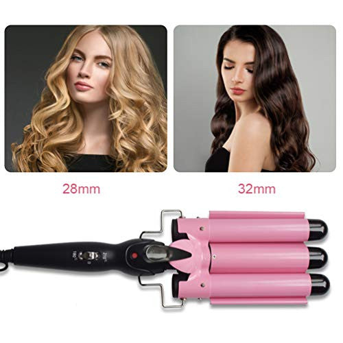 Triple pipe shop hair curler