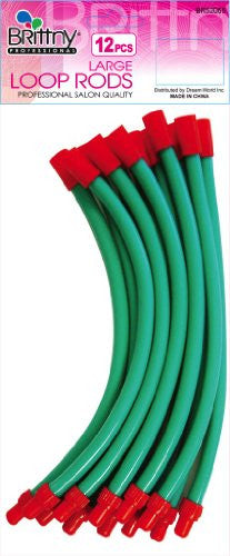 Brittny 5/8" Large Loop Rods - Green 12-Count (Pack of 2)