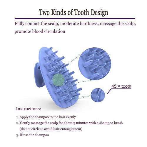 Masseur de cuir chevelu, brosse à cheveux avec poils en silicone souple, exfoliant pour cuir chevelu pour femmes, traitement des pellicules pour hommes, croissance des cheveux et libération du stress