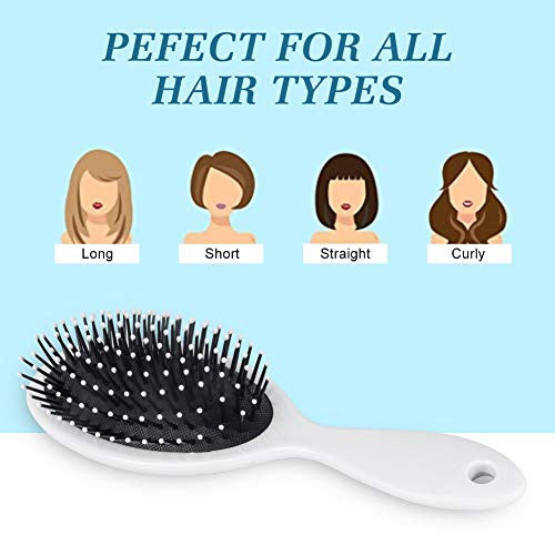 4PCS Marble Hair Brush with Cleaner, Paddle Brush for Detangling, Tangle Teezer, Straightening Hair and Blowdrying Perfect for Long Short Straight Curly Dry Wet Hair Brush