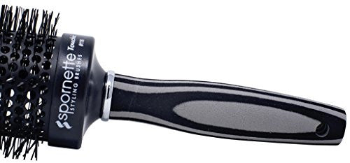 SPORNETTE Touche Nylon Bristle Round Brush 3 Inch #118 Lightweight Aluminum Professional Styling Round Brush Adding Volume, Lift, and Smoothing Medium & Long Hair Lengths All Hair Types