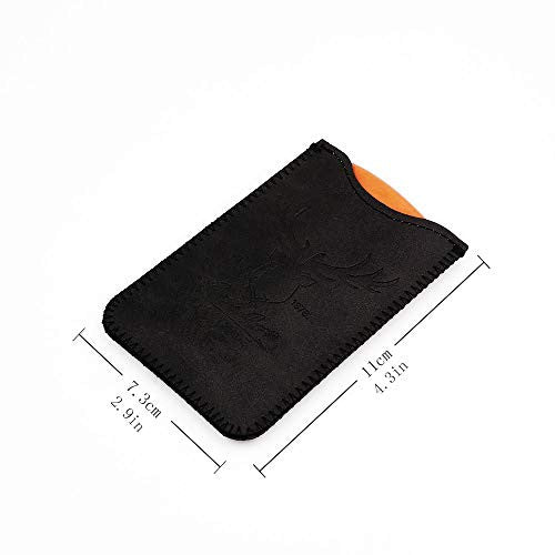 2019 Version Wooden Beard Comb & Durable Case for Men with Sexy Beard, Fine & Coarse Teeth, Pocket Comb for Beards & Mustaches