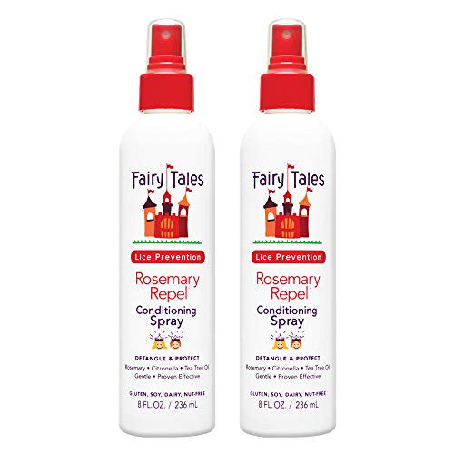 Fairy Tales Rosemary Repel Daily Kid Leave-In Conditioning Spray- Conditioning Lice Spray for Kids for Lice Prevention, 8 Fl Oz (Pack of 2)