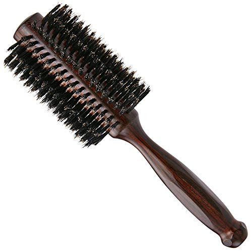 Cantor Brosse ronde moyenne pour brushing – Poils de sanglier, corps en céramique thermique, brosse à cheveux professionnelle antistatique pour coiffage et brushing – 6,3 cm, 14 rangées, pour cheveux moyens à longs – Par Cantor