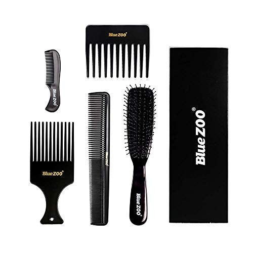 Styling Comb Set, Anself 5pcs Plastic Barber Combs Hair Brushes Cutting Styling Combs Kit for Salon Hairdressing Hair Care Tools Variety Pack