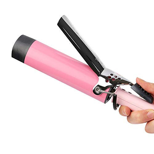 VODANA Professional GlamWave Ceramic Curling Iron, Natural Curls, Hair  Curler, Curling Wand, Available in USA (1.57inch (40mm), Pink)