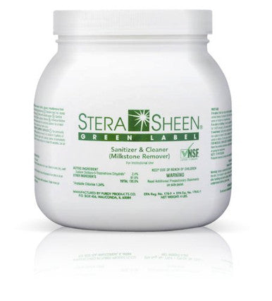 Purdy Stera-Sheen 4 lb Sanitizer Jar w/ Green Label - Case = 4