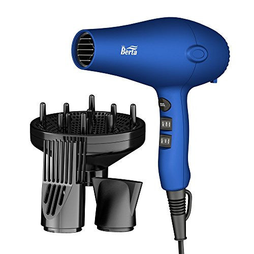 Professional Ionic Hair Dryer with Diffuser Concentrator Comb, 1875w Negative Ionic Blow Dryer with 2 Speeds 3 Heat