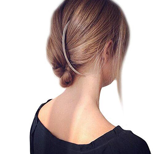 2 pièces 4,3" peigne à cheveux en métal doré et argenté cache-cheveux français torsion 10 dents peigne latéral casque poignée bijoux de cheveux accessoire pour femmes filles