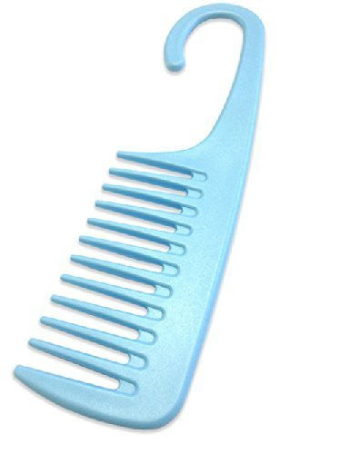 Detangler Shower Comb with hook, wet/dry, Colors may vary