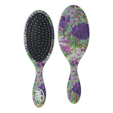Wet Brush Hair Brush Poly Tip Forest Florals Original Detangler with Ultra Soft Bristlesfor Women, Men and Kids, Gentle Detangle for Wet or Dry Hair- Mint Poppies