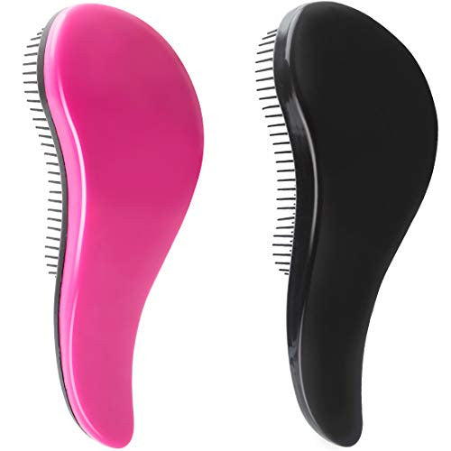 Detangler Brush - Detangling Hair Brush for Curly, Natural or Straight Hair - 2 Pack - Tangle Free Detangler Comb for Wet or Dry Hair