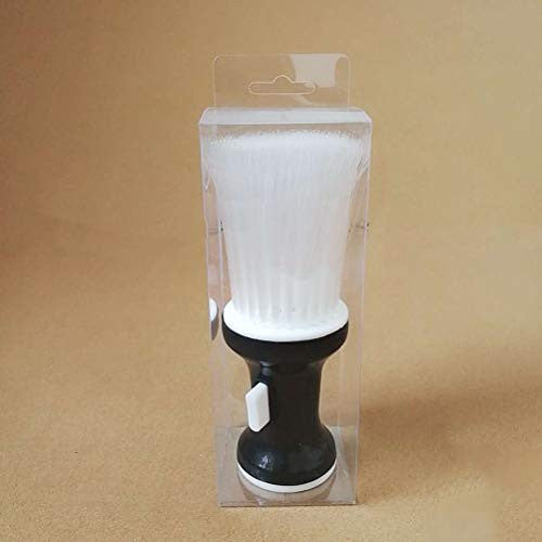 SUPVOX Brosse de barbier douce pour coiffure, plumeau pour le cou, brosse de nettoyage pour coupe de cheveux, outils de salon (noir et blanc)