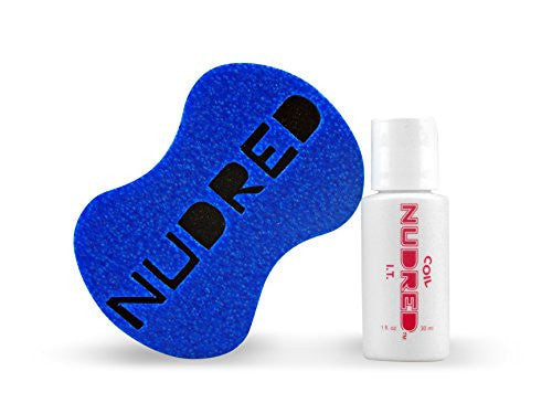 COIL I.T. 1 OZ Size SET | Nudred Hair Products For Perfect Hair Coils with Mini BLUE Hair Sponge for Men / Women | The Original NUDRED Natural Hair Care System