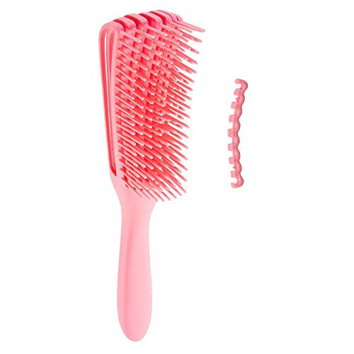 Detangling Brush for Black Natural Hair,Hair Detangler Brush for African American 3a/4b/4c Kinky Wavy,Curly,Coily,Thick Hair, Wet n Dry,Improve Hair Texture-Easy Clean (Pink with Small Handle)