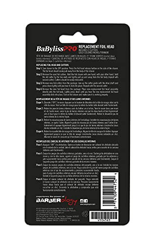 BaBylissPRO Barberology BLACKFX Double Foil Replacement Blade, 1 ct.