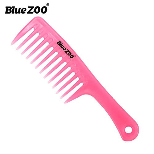 BlueZOO 4 Pieces 9.5 Inches Anti-static Large Tooth Detangle Comb Wide Tooth Hair Comb Salon Shampoo Comb for Thick Hair Long Hair and Curly Hair