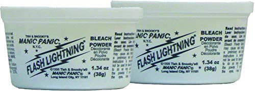 Manic Panic Flash Lightning Hair Bleach Kit (2-Pack) 30 Volume Cream Developer, Hair Lightener Kit for Light, Medium Or Dark Brown & Black Hair Color, Hair Bleach Powder Lifts Up To 5 Levels