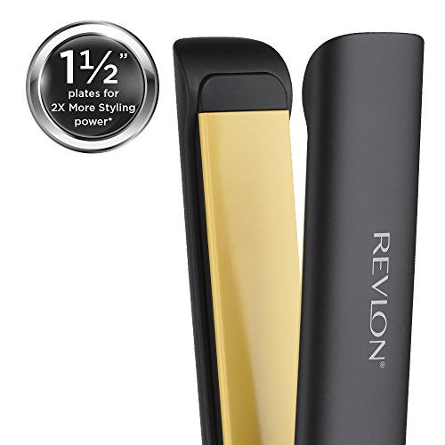 Revlon Perfect Straight Smooth Brilliance XL Ceramic Flat Iron, 1-1/2 inch