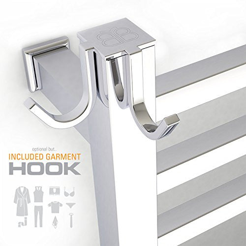 Brandon Basics Wall Mounted Electric Towel Warmer with Built-in Timer and Hardwired and Plug in Options, Stainless Steel - Polished