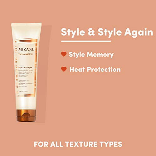 MIZANI Thermasmooth Style & Style Again Heat Activated Styling Cream | Re-Styles & Nourishes Hair | For Curly Hair | 5.1 Fl. Oz.