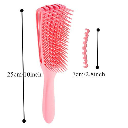 Detangling Brush for Black Natural Hair,Hair Detangler Brush for African American 3a/4b/4c Kinky Wavy,Curly,Coily,Thick Hair, Wet n Dry,Improve Hair Texture-Easy Clean (Pink with Small Handle)