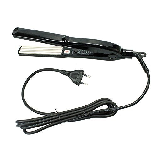 Corrugated hair outlet straightener