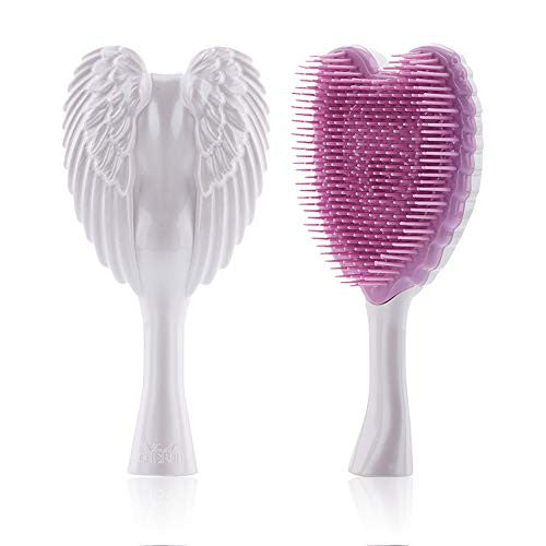 Tangle Angel Cute Hair Brush for Thick Curly Thin Long Short Wet or Dry Hair,Detangler Brush, Detangling Massage Brush for Adults & Kids Hair(150mm, Gloss white)