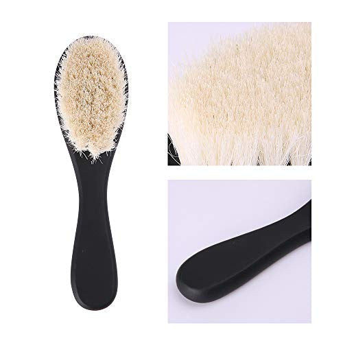 Barber Fade Brush for Man, Barber Duster Brush & Cleaning Brush, Man's Beard Brush (Black)