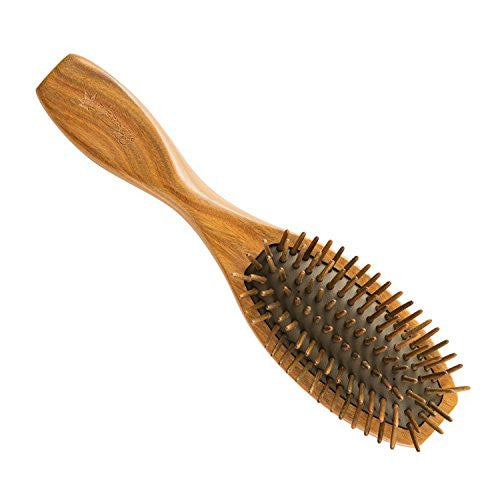 Breezelike Sandalwood Hair Brush - Wooden Natural Detangler - Handmade Pro Detangling Massage Brush