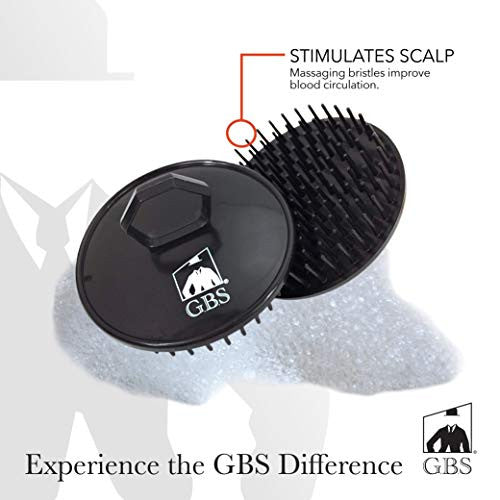 GBS Invigorating Shower Shampoo Scalp Hair Brush Black Pack of 6 and GBS Tortoise Dressing Comb