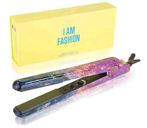 PYT Hair Straightener - Ceramic Flat Iron for Professional Styling. Temperature Suitable for all Hair Types. Straighten, Curl, Wave (LOVELY LAVENDER) (galaxy)