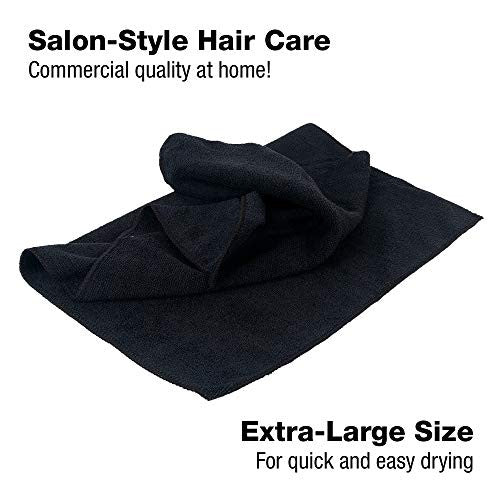 Eurow Professional Salon Towels Gentle and Soft Microfiber Hair Drying 16 x 29 Inches 10 Pack