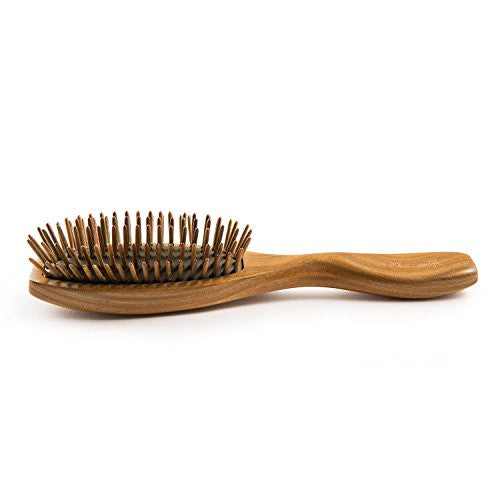 Breezelike Sandalwood Hair Brush - Wooden Natural Detangler - Handmade Pro Detangling Massage Brush