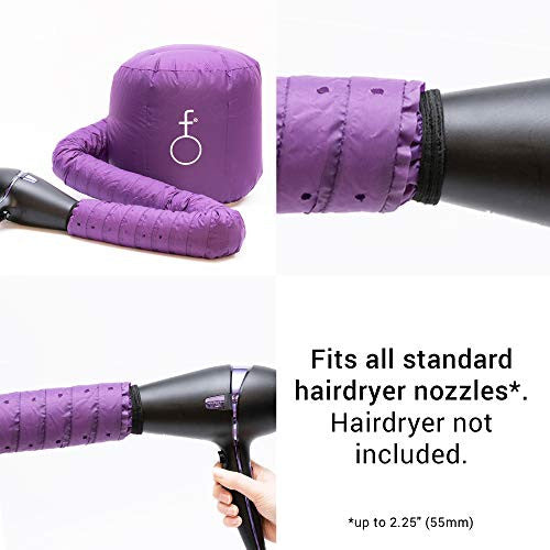 Bonnet Hood Hair Dryer Attachment Hair Flair Deluxe Softhood (Purple)