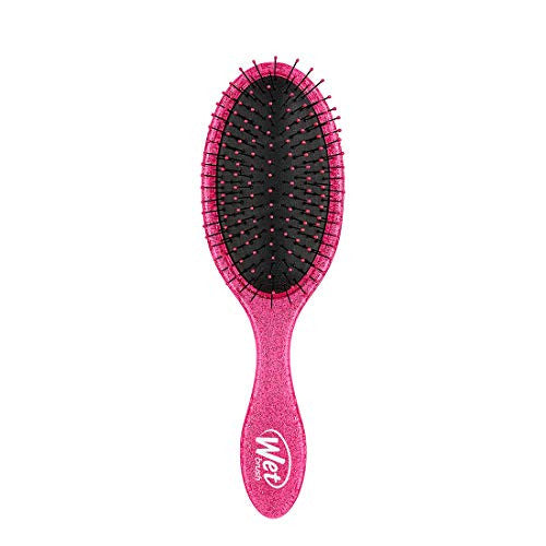 Wet Brush Hair Brush Rock N Roll Original Detangler Heat Resistant Bristles, Pink Glitter