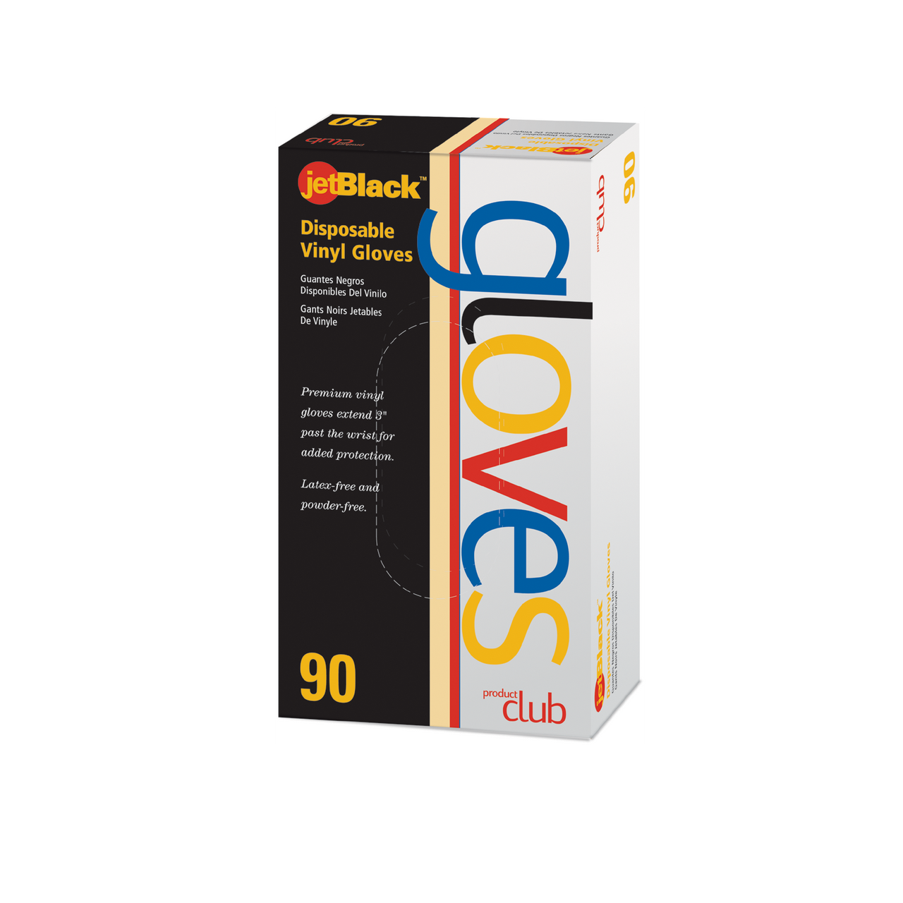 Product Club Disposable Black Vinyl Gloves-Large Large