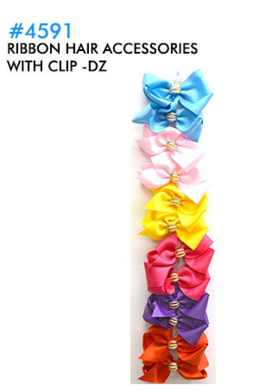 Ribbon Hair Accessories w/Clip 4591-dz