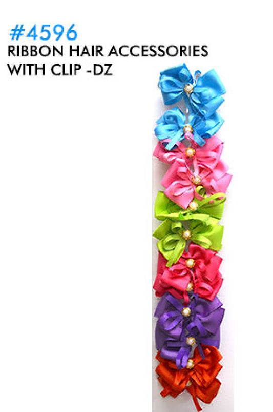 Ribbon Hair Accessories w/Clip 4596-dz