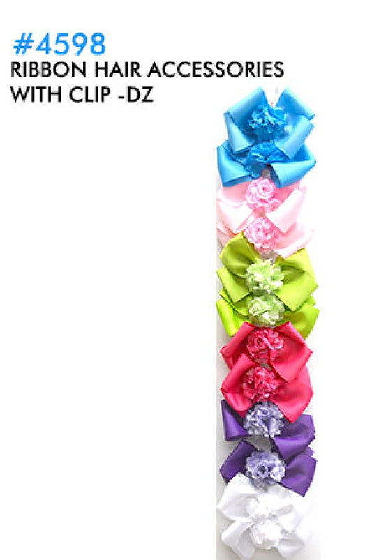 Ribbon Hair Accessories w/Clip 4598-dz