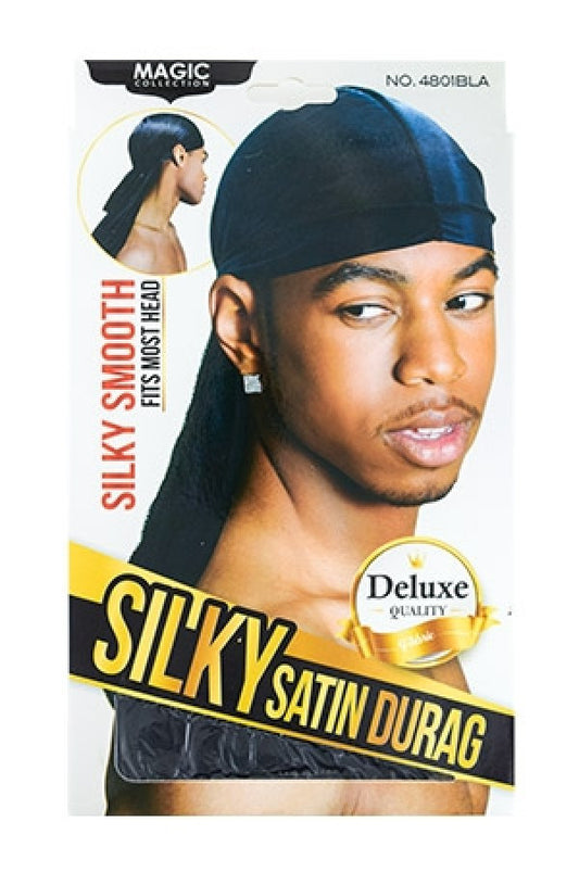 Magic Collection 4801BLA Silky Satin Durag (Black)-dz