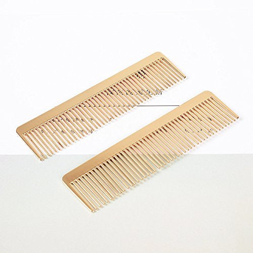 Grtdrm Portable Metal Comb, Minimalist Pocket Golden Hair Comb for Women Men Unisex