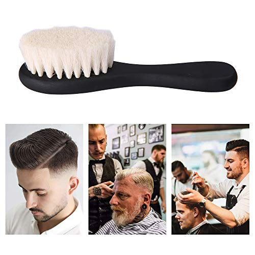 Barber Fade Brush for Man, Barber Duster Brush & Cleaning Brush, Man's Beard Brush (Black)