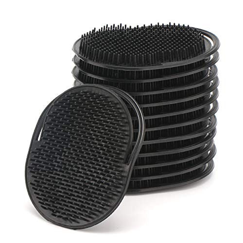 12pcs Palm Hair Brushes, Segbeauty Soft Portable Pocket Combs for Men, Black Scalp Massager Shampoo Hair Beard Brush Comb for Home Use Travel Office