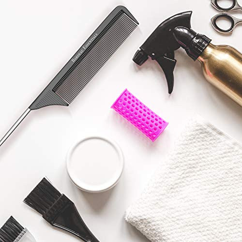Peigne à queue professionnel de 8,8 pouces (paquet de 5) - Fibre de carbone noire et queue en acier inoxydable - Peigne taquin résistant aux produits chimiques et à la chaleur - Peigne à queue de rat léger pour tous les types de cheveux