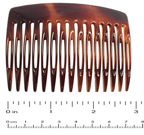 Parcelona French Nice N Simple 2 pièces en cellulose écaille de tortue 7 cm peignes à cheveux latéraux