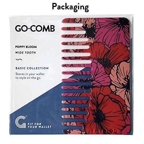 Go-Comb - Wallet Sized Hair & Travel Comb - Wide Tooth - Women's Plastic 3-Pack