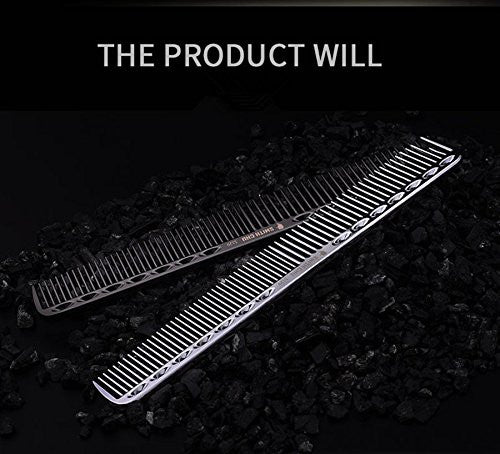 SMITH CHU Professiona Silver Space Aluminum Master Barber Combs for Hairdressing - New Salon Hair Styling Cutting Metal Comb