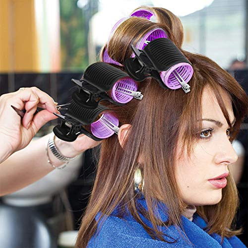 DaveandAthena 24 pièces pinces à rouleau chaud pinces à bigoudis pinces à rouleau de remplacement pour femmes filles coiffure section (noir)