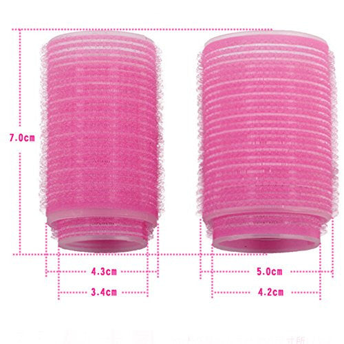 2PCS Double-Layer Bangs Hair Curlers Roller Hair Styling Tools, Pink